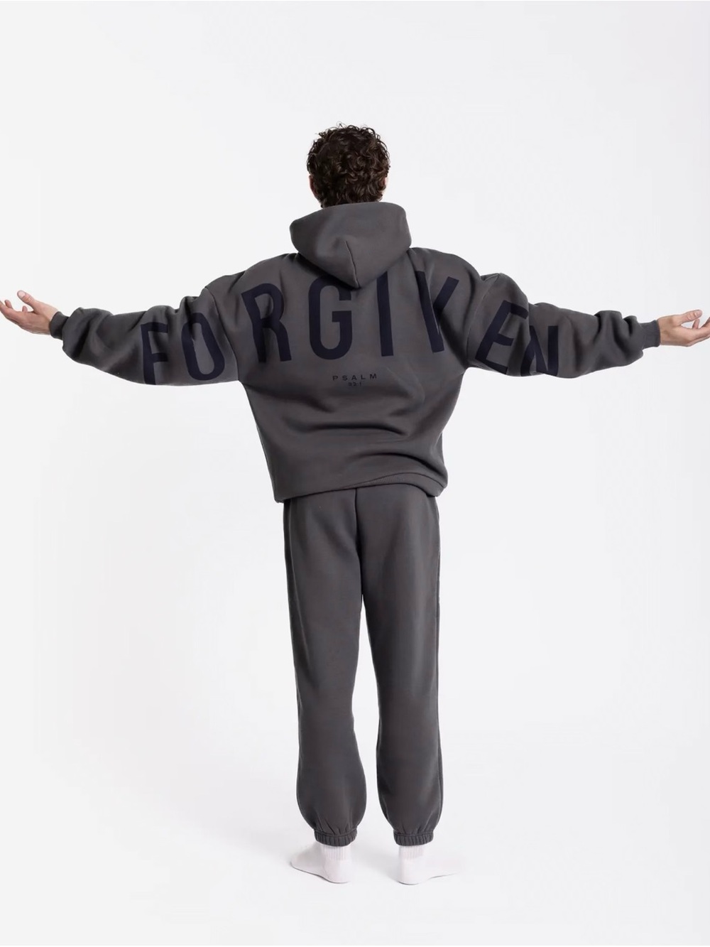 GLO Forgiven Oversized Unisex Hoodie Dark Shadow NWT